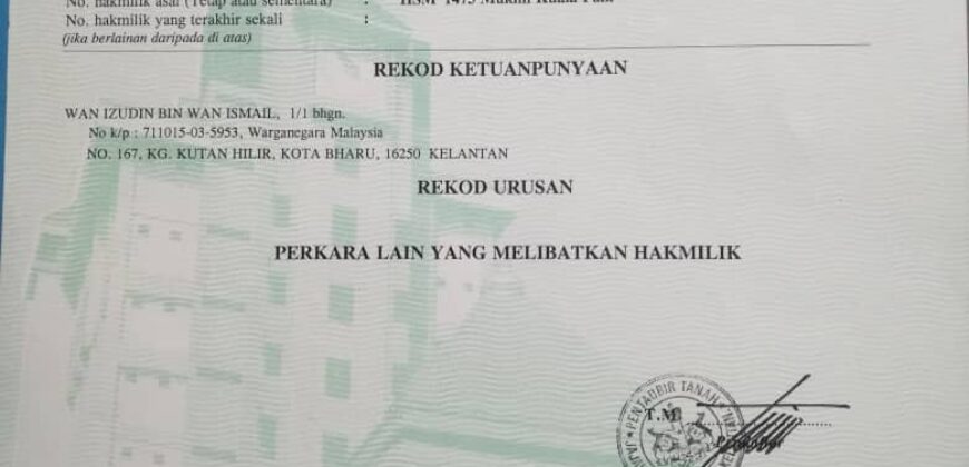 Bukit Pelampung, Kg. Pahi, Kuala Krai